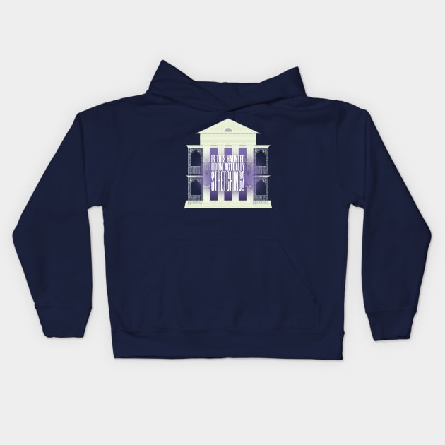 Is this Haunted Room Actually Stretching? Kids Hoodie by designering_sarah